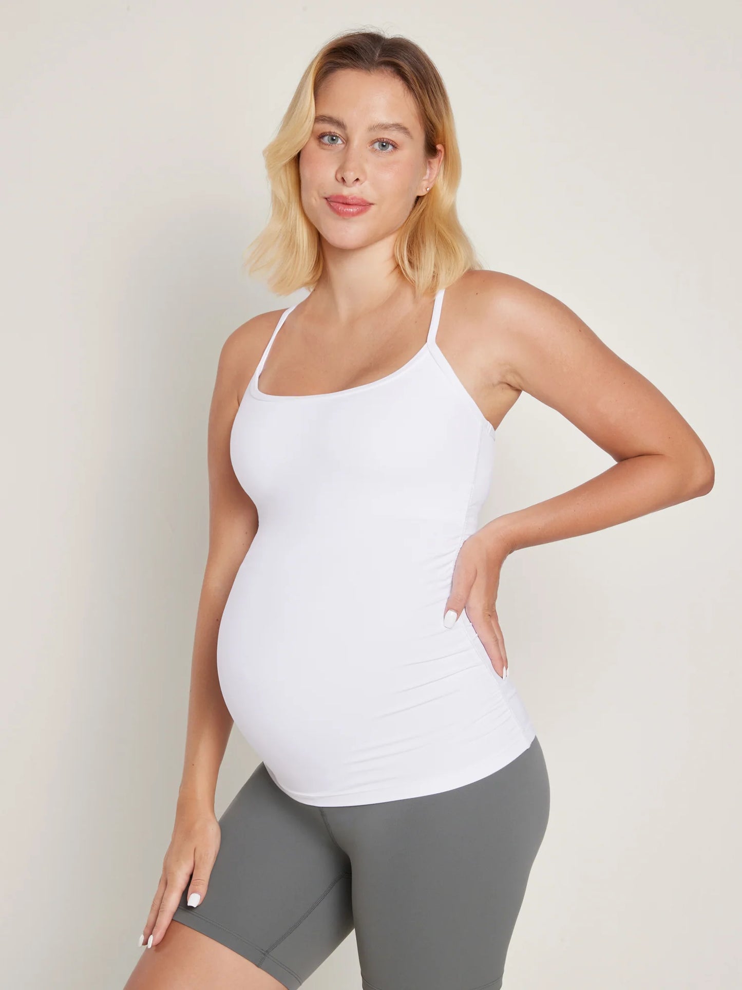 Natrelax® Y Back Maternity Tank - Ruched Sides