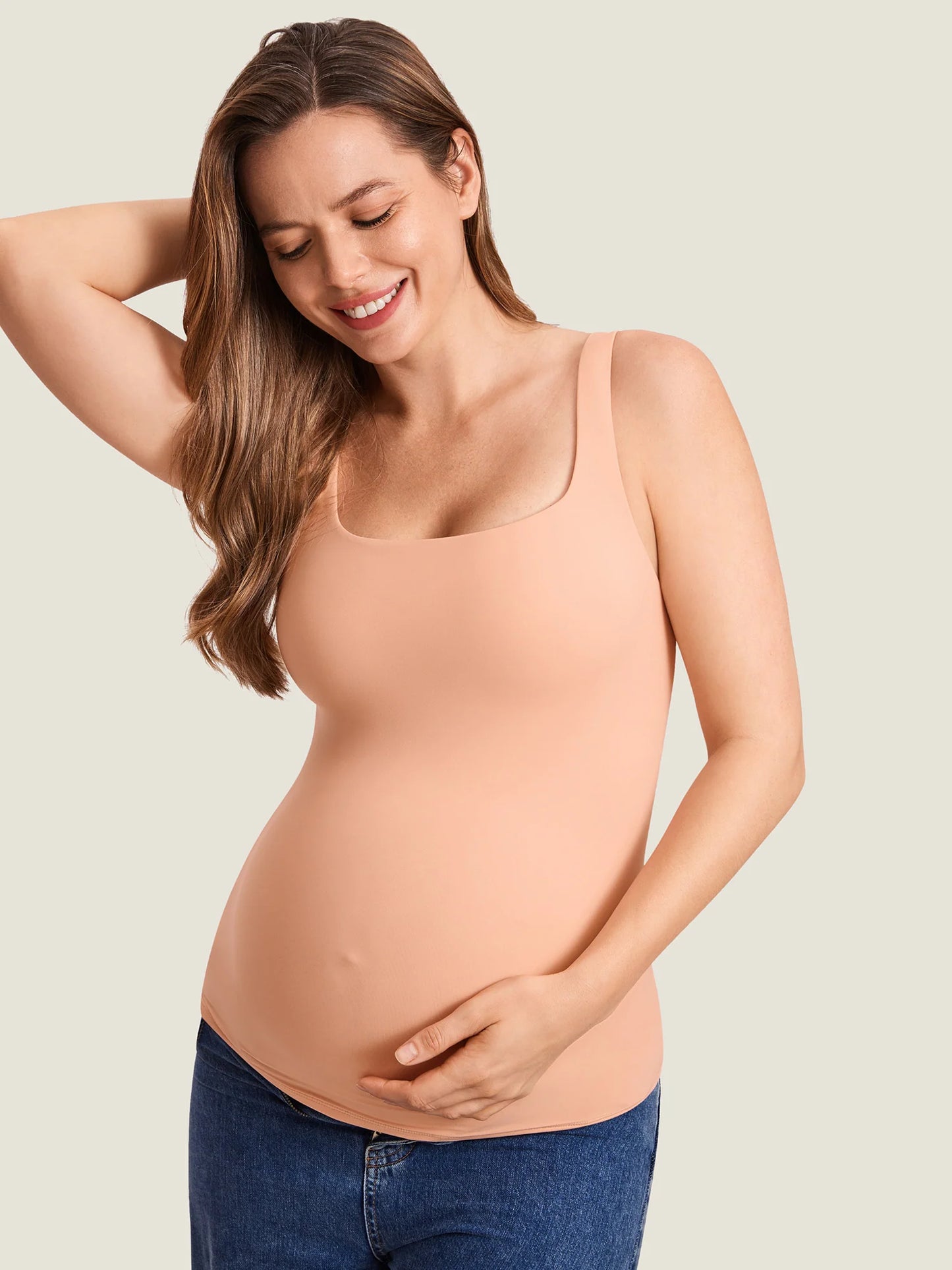 Inbarely® Square Neck Maternity Tank Top