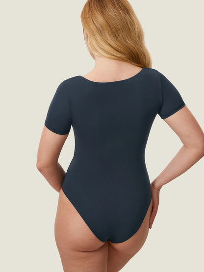 Inbarely® Square Neck Short Sleeve Bodysuit