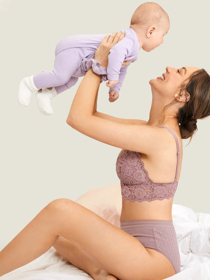 Lace Plunge Nursing Bralette