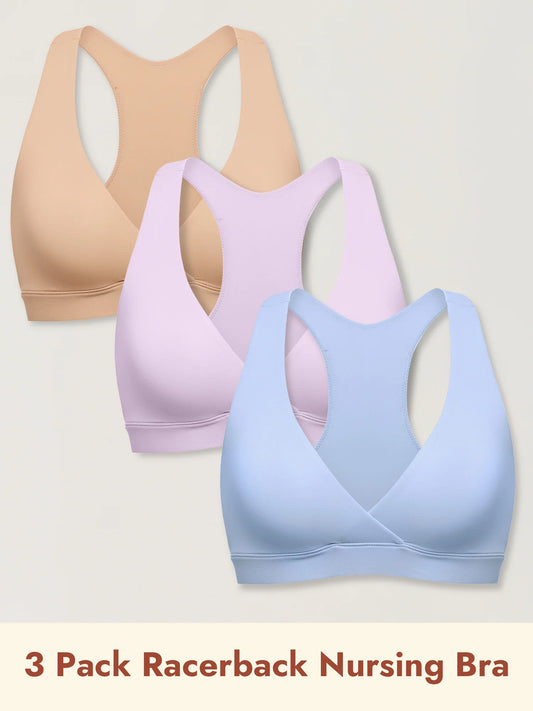 3 Pack Inbarely® Racerback Nursing Bra - 2