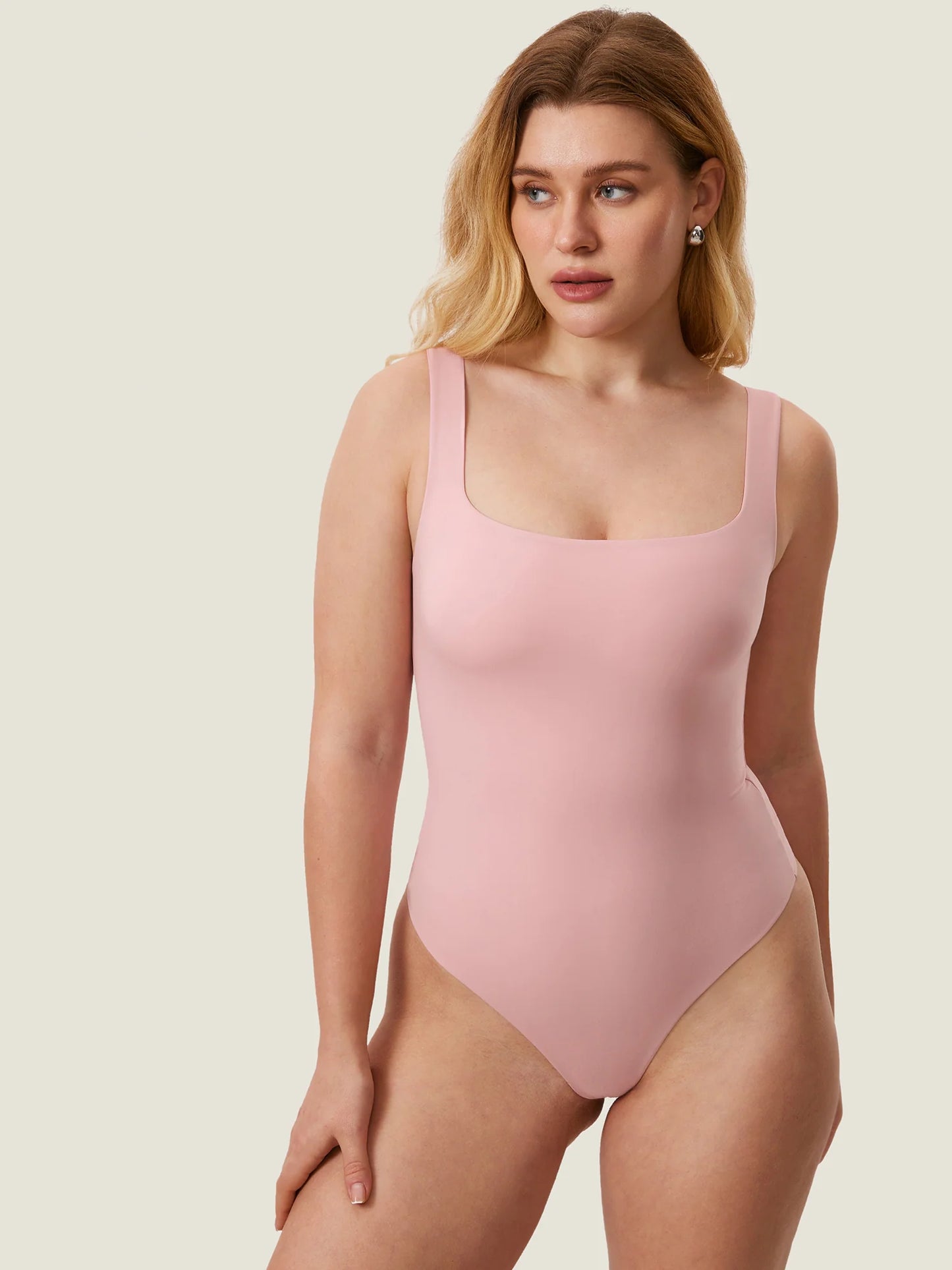InBarely® Square Neck Sleeveless Bodysuit