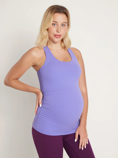 Natrelax® Racerback Maternity Tank - Ruched Sides