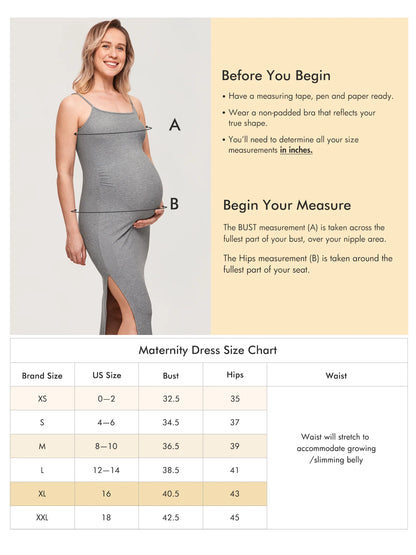 Square Neck Ribbed Maternity Dress