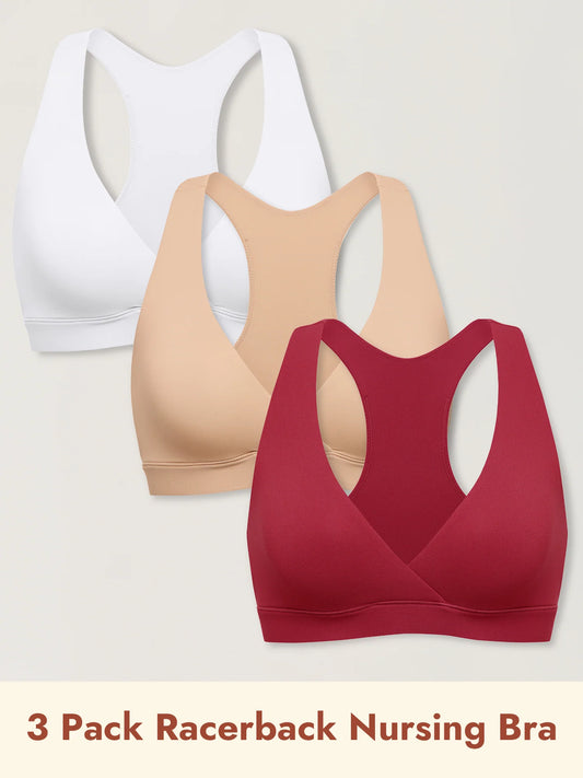 3 Pack Inbarely® Racerback Nursing Bra - 1