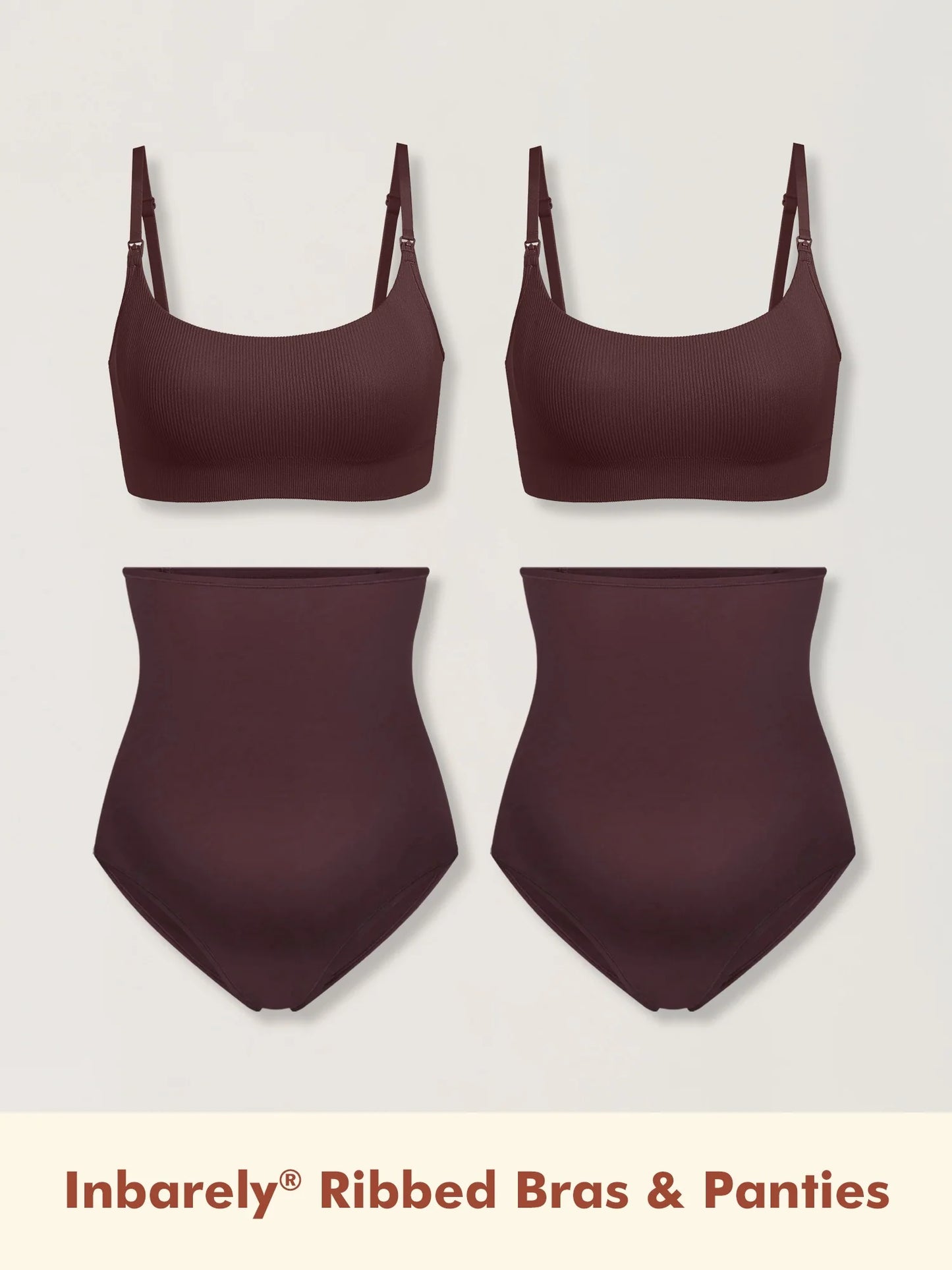 Ribbed Scoop Nursing Bralette & Panties