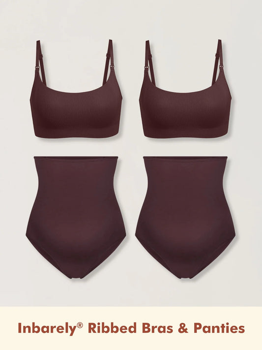 Ribbed Scoop Nursing Bralette & Panties