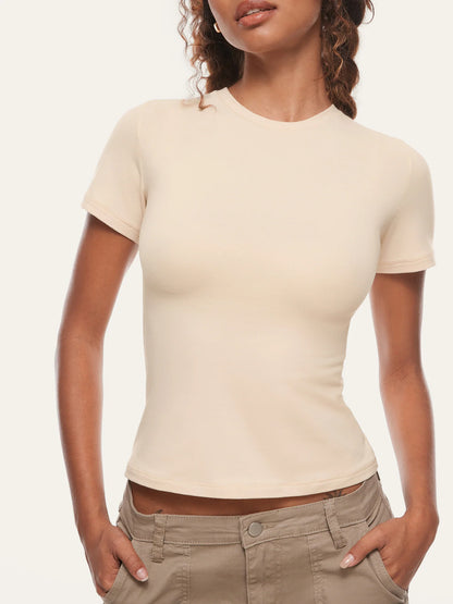 Basic Cotton Casual Crew Neck Tees