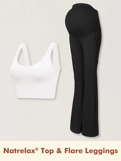 Natrelax® Nursing Crop Top & Flare Leggings