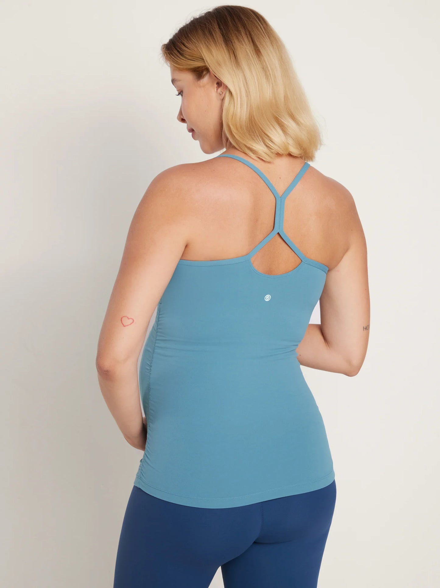 Natrelax® Y Back Maternity Tank - Ruched Sides