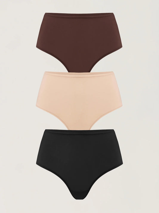 Inbarely® Soft High Rise Thongs 3 Pack